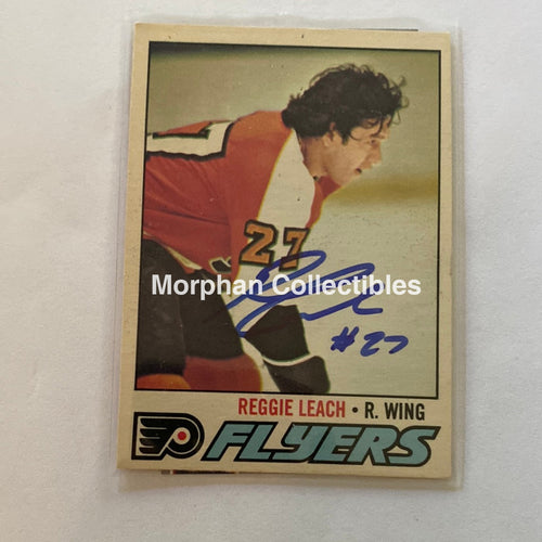 Reggie Leach - Autographed Card 1977-78 Opc