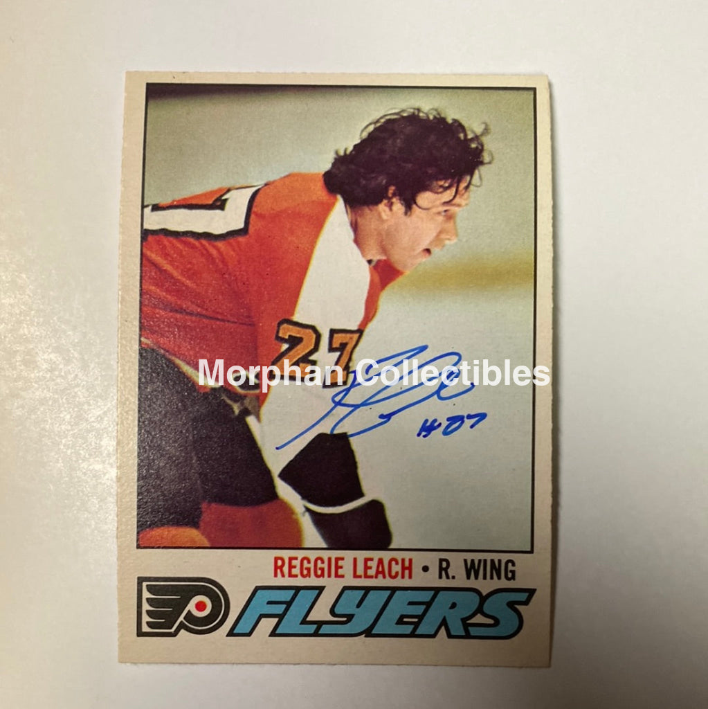 Reggie Leach Autographed Card - 1977/78 Opc