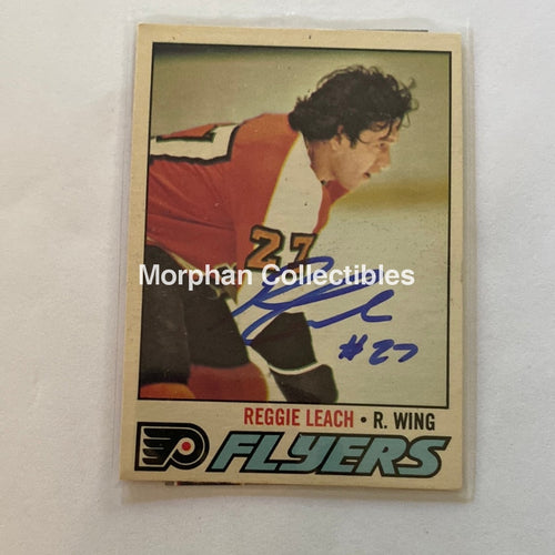 Reggie Leach - Autographed Card 1977-78 Opc