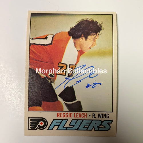 Reggie Leach Autographed Card - 1977/78 Opc