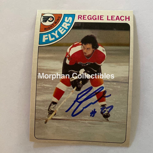 Reggie Leach - Autographed Card 1978-79 Opc