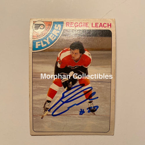 Reggie Leach Autographed Card - 1978/79 Opc