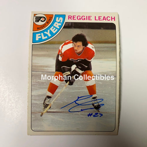 Reggie Leach Autographed Card - 1978/79 Opc