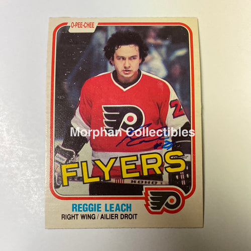 Reggie Leach Autographed Card - 1981/82 Opc