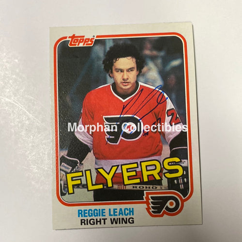 Reggie Leach Autographed Card - 1981/82 Topps