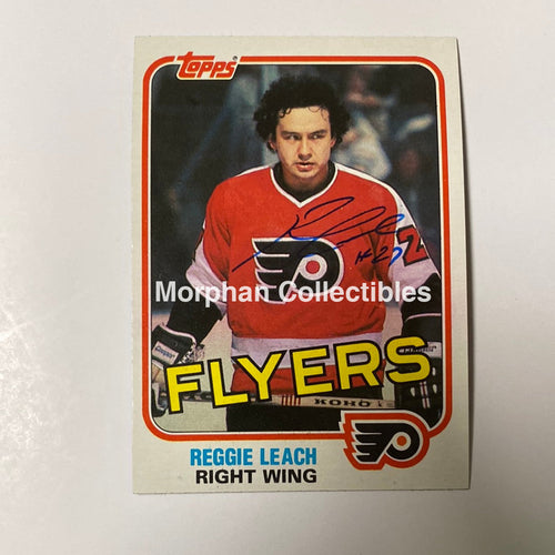 Reggie Leach Autographed Card - 1981/82 Topps