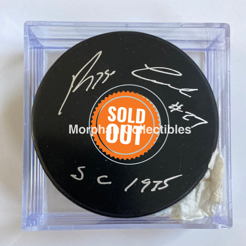 Reggie Leach - Autographed Philadelphia Flyers Puck