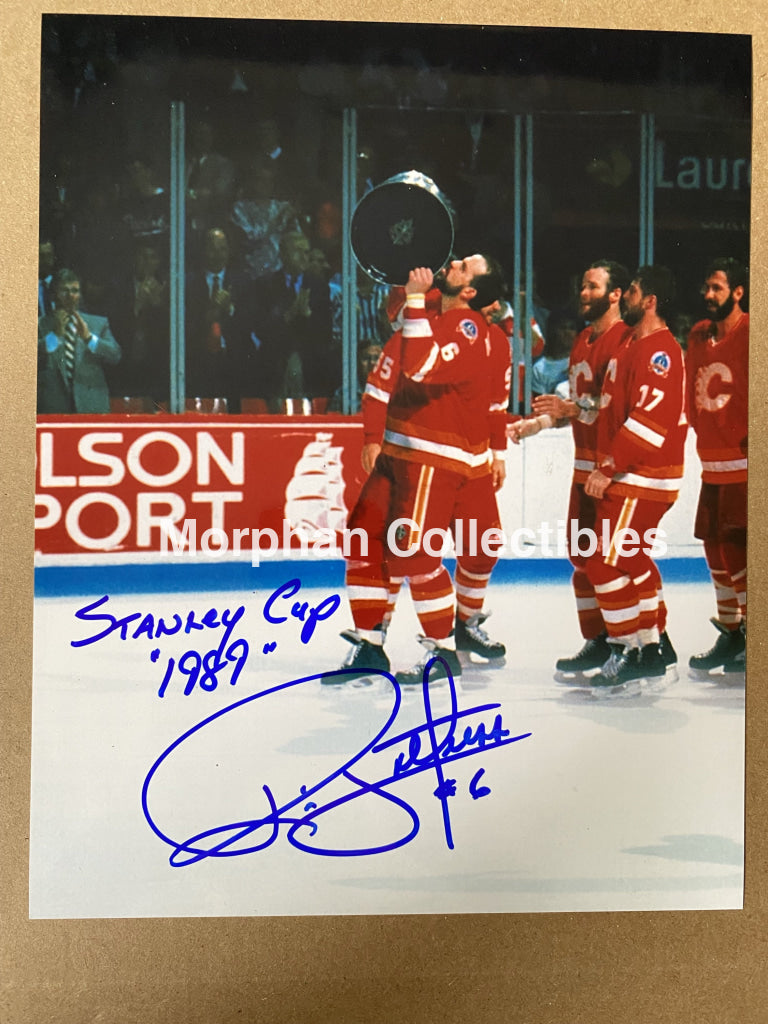 Ric Nattress Autographed Calgary Flames Stanley Cup 8X10 Photo