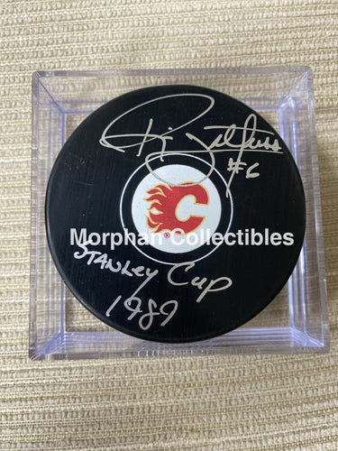 Ric Nattress - Autographed Calgary Puck