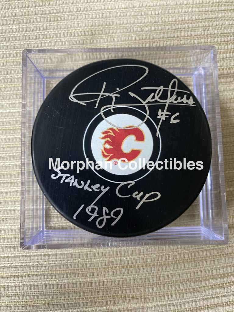 Ric Nattress - Autographed Calgary Puck