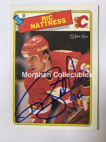 Ric Nattress - Autographed Card 1988/89 Opc Rc #1
