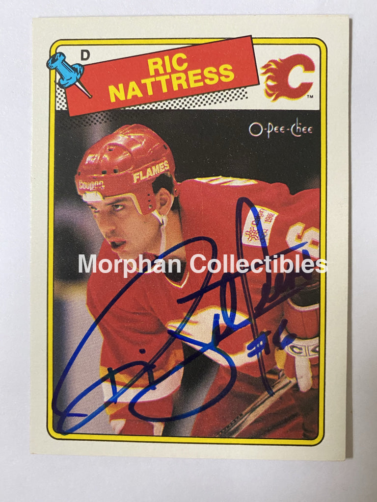Ric Nattress - Autographed Card 1988/89 Opc Rc #1