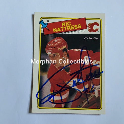 Ric Nattress - Autographed Card 1988-89 Opc Rc