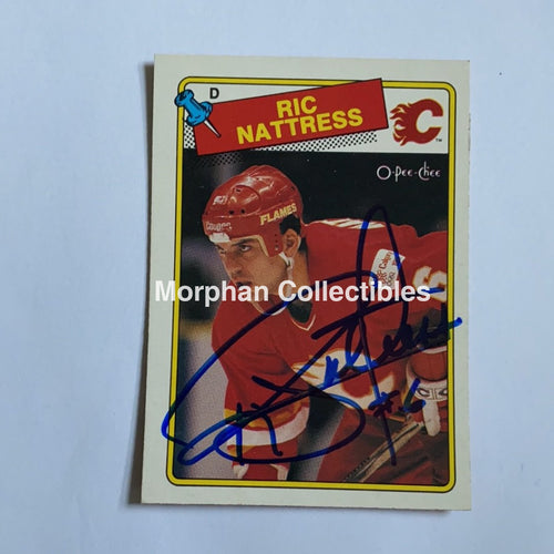 Ric Nattress - Autographed Card 1988-89 Opc Rc
