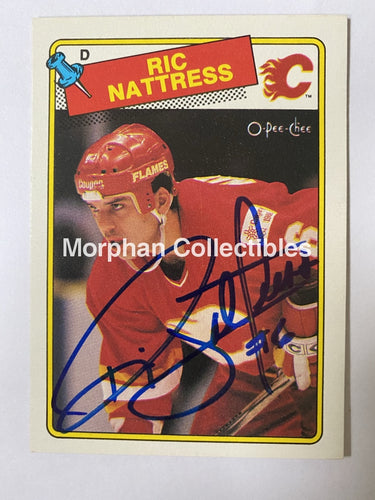 Ric Nattress - Autographed Card 1988/89 Opc Rc #1