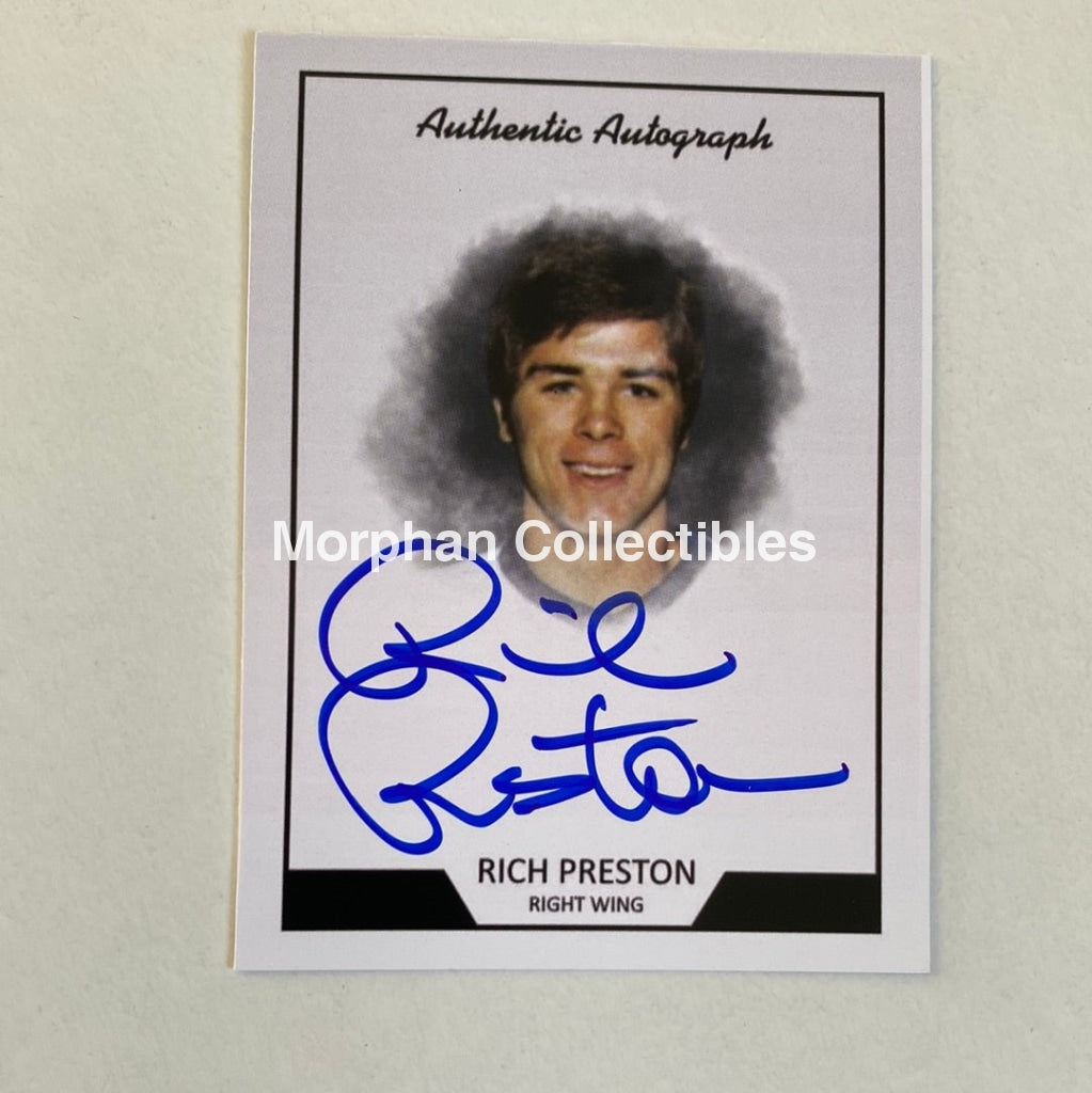 Rich Preston - Autographed Card Custom Winnipeg Jets