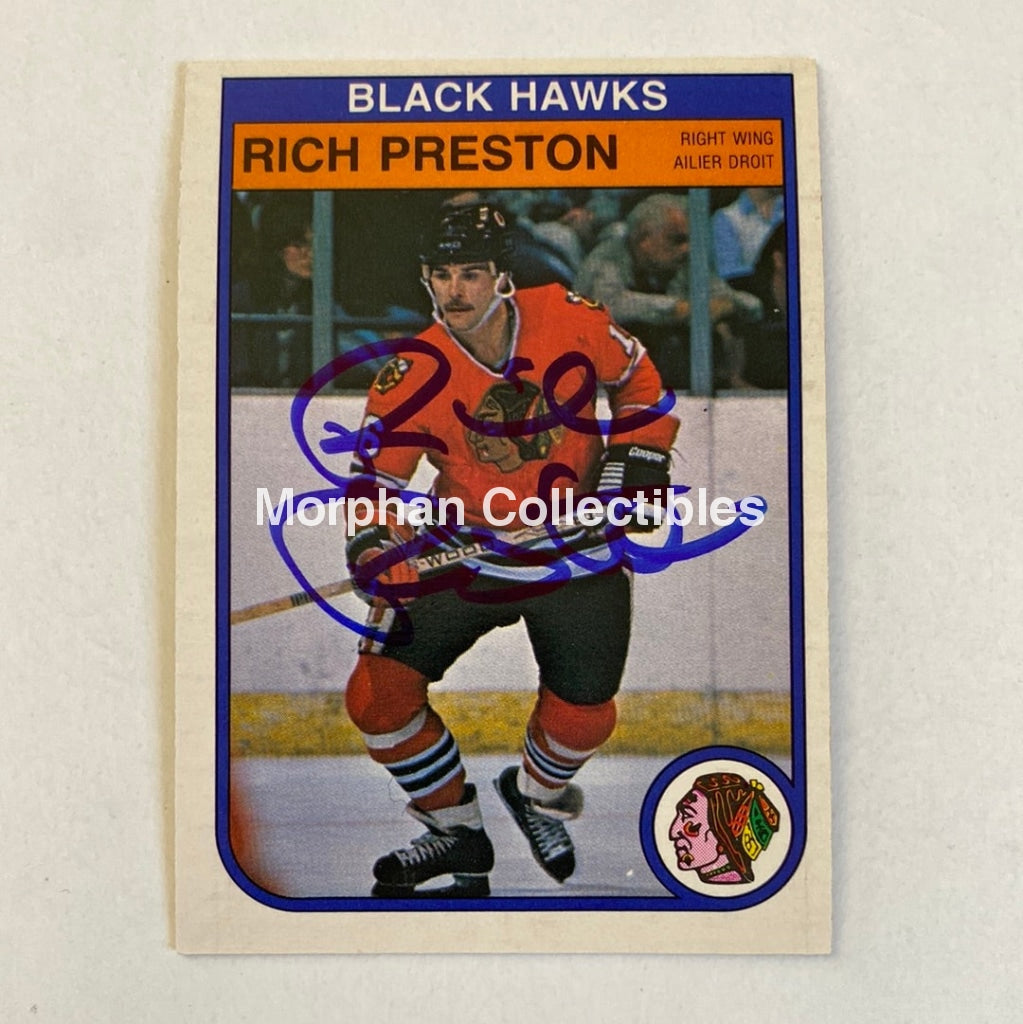 Rich Preston - Autographed Card Opc 1982-83