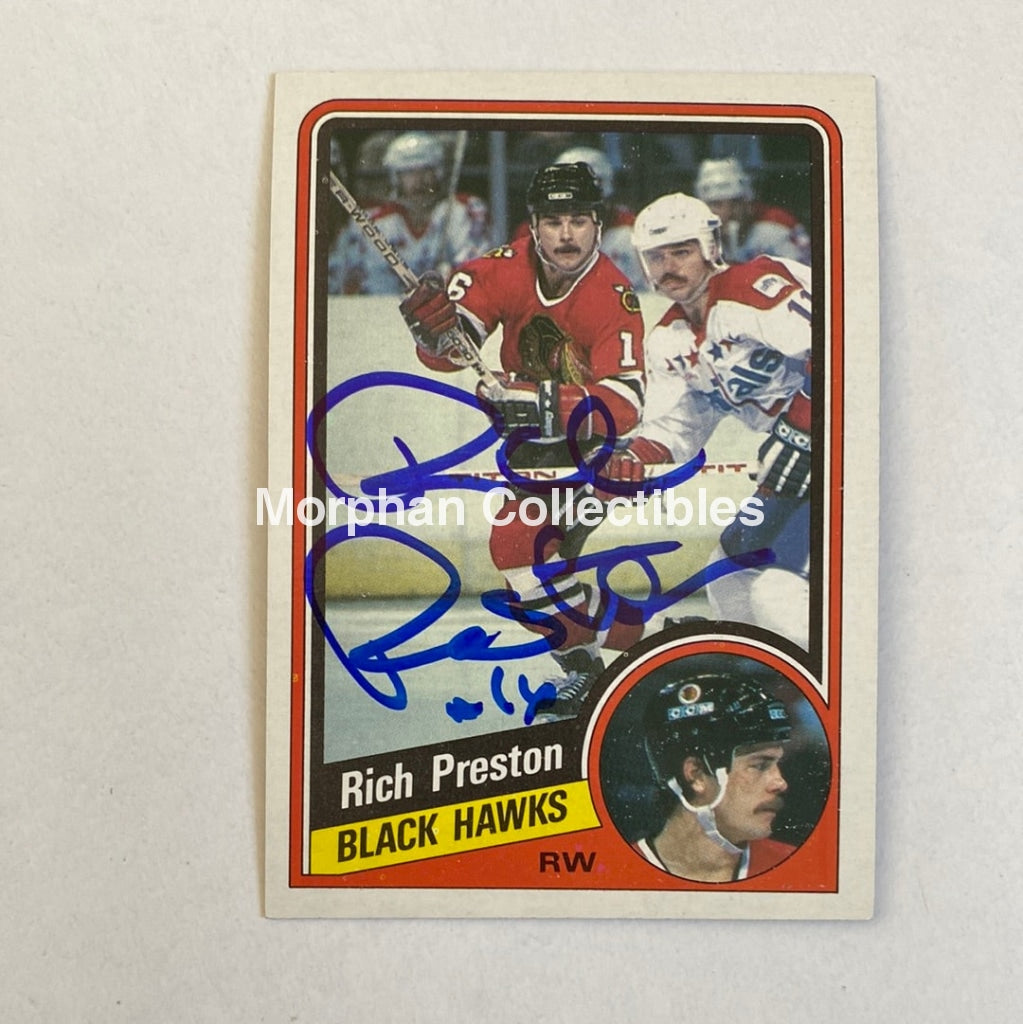 Rich Preston - Autographed Card Topps 1984-85