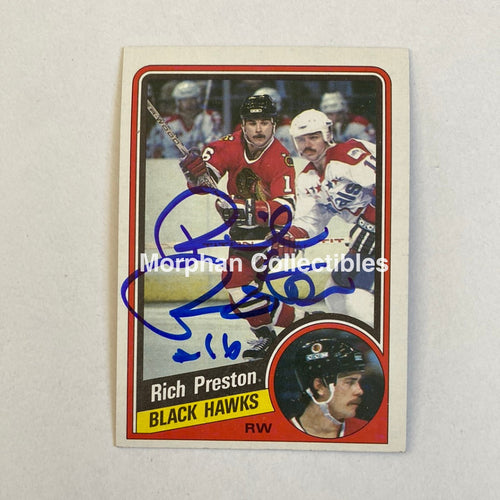 Rich Preston - Autographed Card Topps 1984-85
