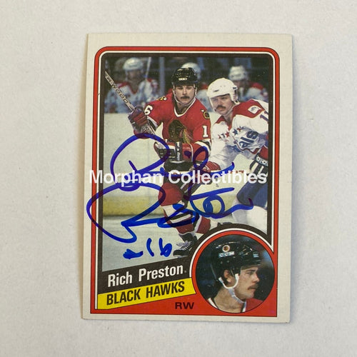 Rich Preston - Autographed Card Topps 1984-85