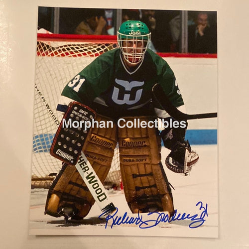 Richard Brodeur - Autographed 8X10 Photo Hartford Whalers