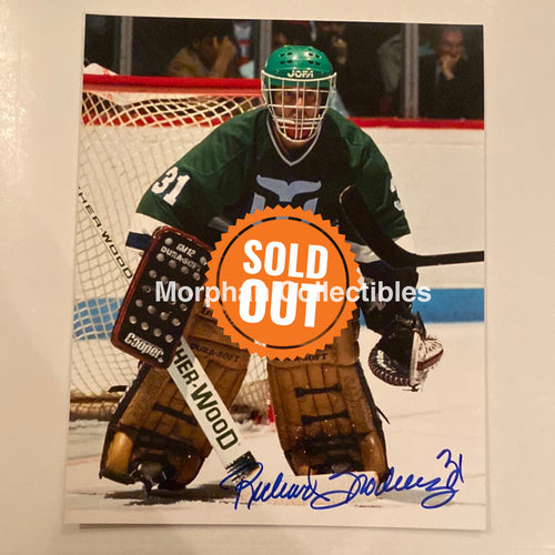 Richard Brodeur - Autographed 8X10 Photo Hartford Whalers