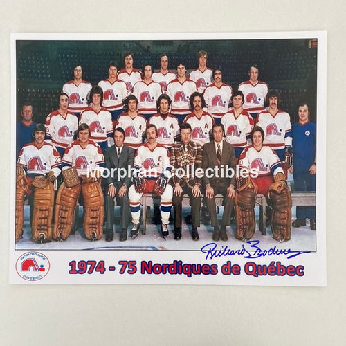 Richard Brodeur - Autographed 8X10 Photo Quebec Nordiques Team