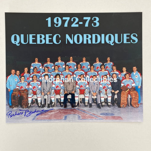 Richard Brodeur - Autographed 8X10 Photo Quebec Nordiques Team