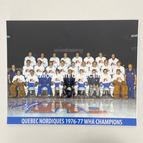 Richard Brodeur - Autographed 8X10 Photo Quebec Nordiques Team