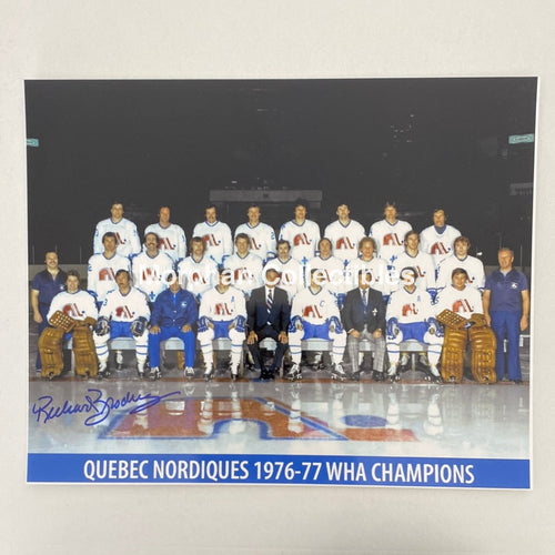 Richard Brodeur - Autographed 8X10 Photo Quebec Nordiques Team