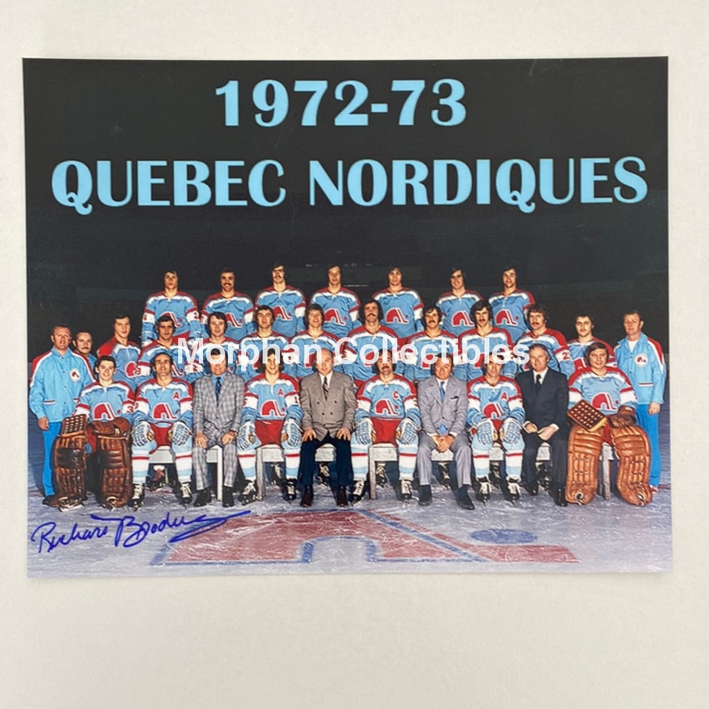 Richard Brodeur - Autographed 8X10 Photo Quebec Nordiques Team