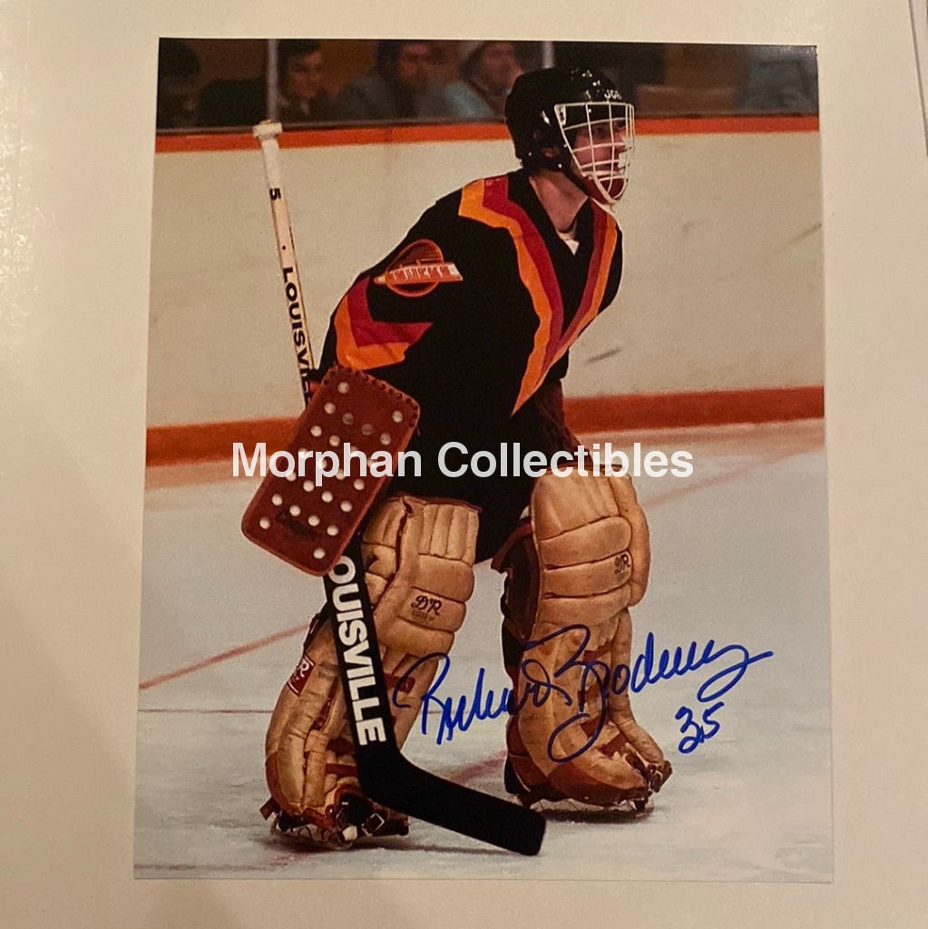 Richard Brodeur - Autographed 8X10 Photo Vancouver Canucks