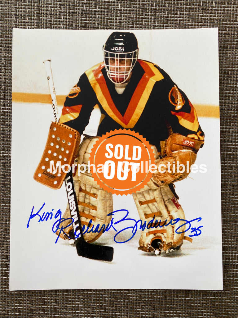Richard Brodeur - Autographed 8X10 Photo Vancouver Canucks