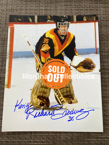 Richard Brodeur - Autographed 8X10 Photo Vancouver Canucks