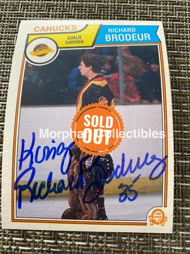 Richard Brodeur - Autographed Card 1983/84 Opc