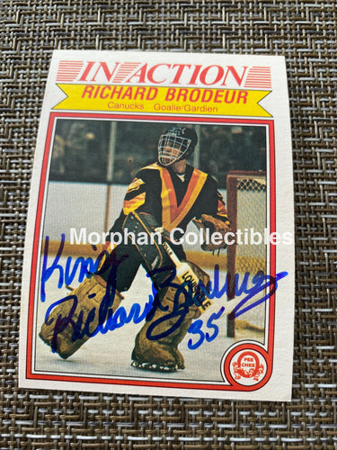 Richard Brodeur - Autographed Card 1984/85 Opc