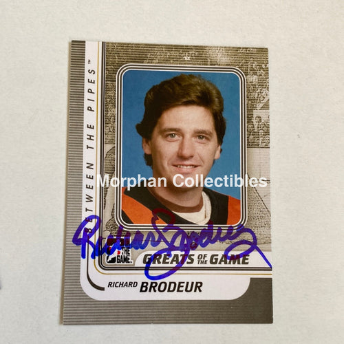 Richard Brodeur - Autographed Card Between The Pipes 2011