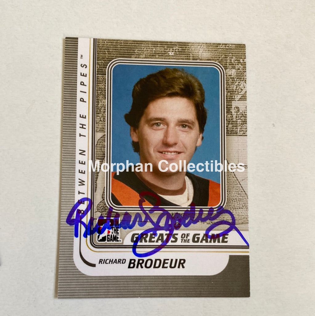 Richard Brodeur - Autographed Card Between The Pipes 2011