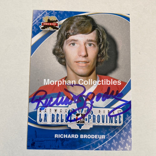 Richard Brodeur - Autographed Card Between The Pipes 2012