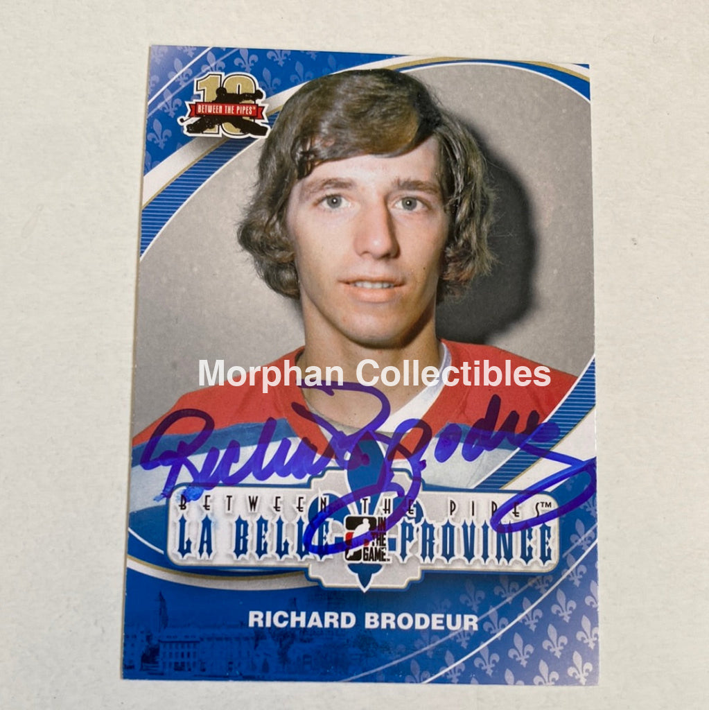 Richard Brodeur - Autographed Card Between The Pipes 2012