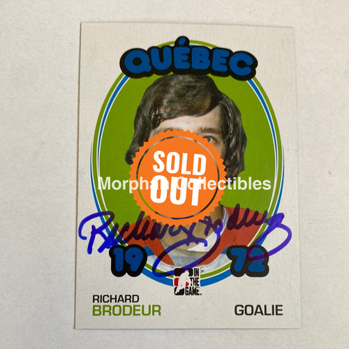 Richard Brodeur - Autographed Card In The Game 1972