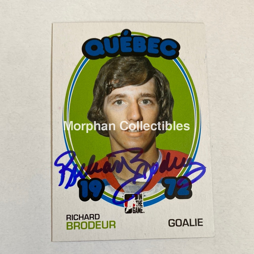 Richard Brodeur - Autographed Card In The Game 1972