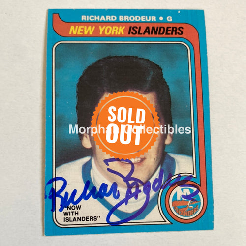 Richard Brodeur - Autographed Card Opc 1979-80