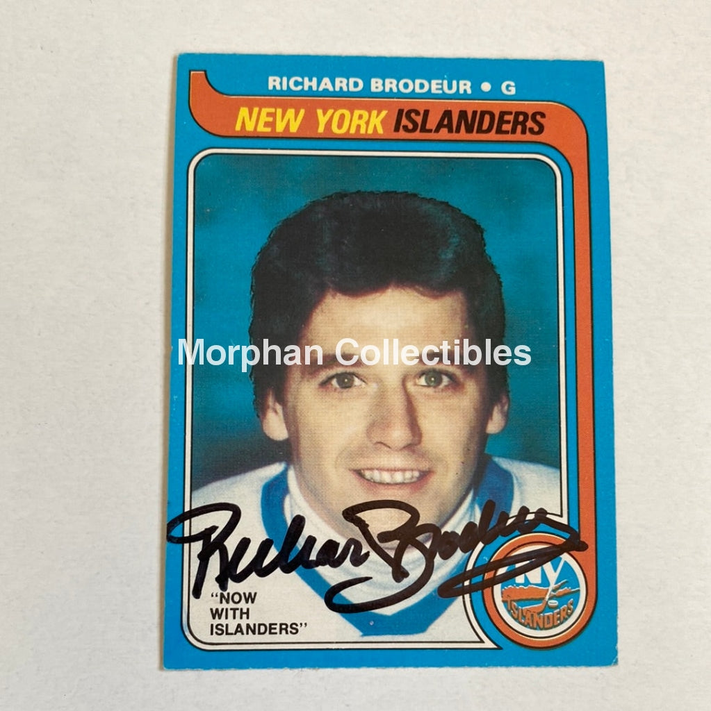 Richard Brodeur - Autographed Card Opc 1979-80