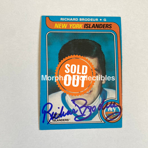 Richard Brodeur - Autographed Card Opc 1979-80
