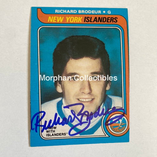 Richard Brodeur - Autographed Card Opc 1979-80