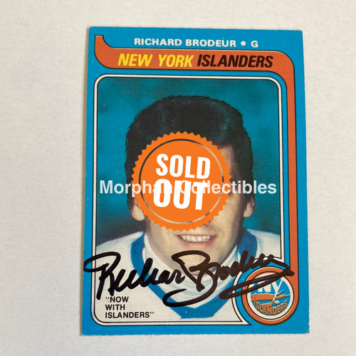 Richard Brodeur - Autographed Card Opc 1979-80