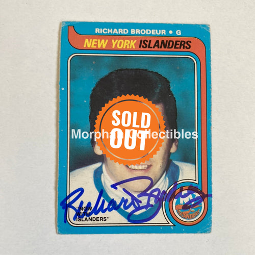 Richard Brodeur - Autographed Card Opc 1979-80