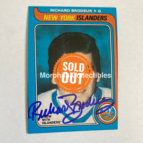 Richard Brodeur - Autographed Card Opc 1979-80