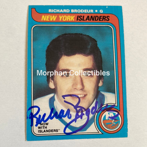 Richard Brodeur - Autographed Card Opc 1979-80